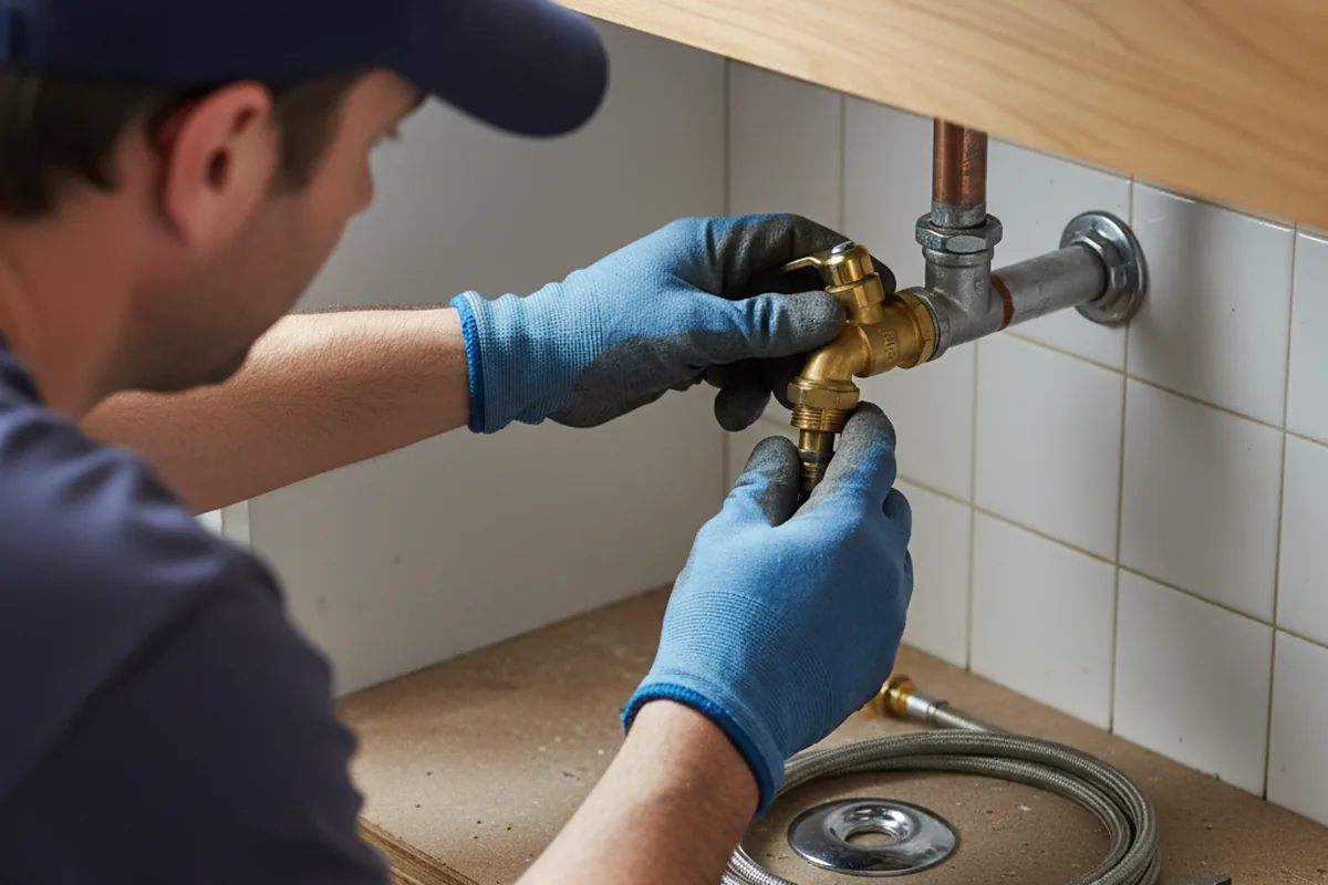Shutoff valve and fitting work during Faucet and Fixture Repair in Stanton